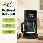 Vivid Green Koffiezetapparaat 1.8L met display en timer