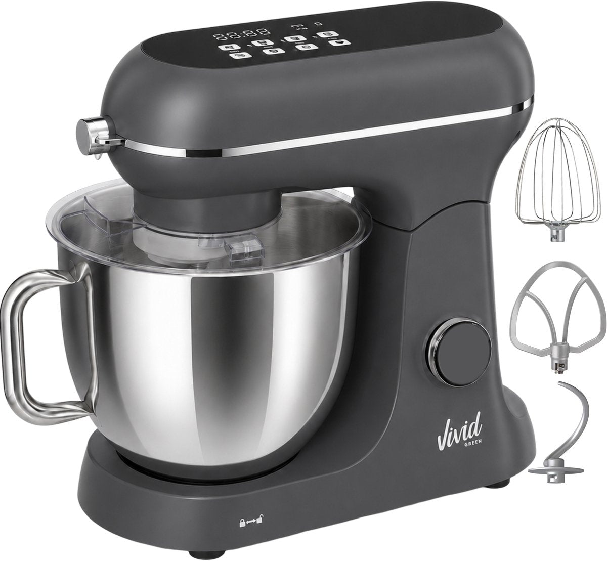 Vivid Green Keukenmachine Deluxe met display