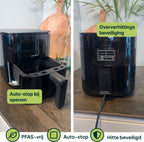 Vivid Green Airfryer met Display 3L