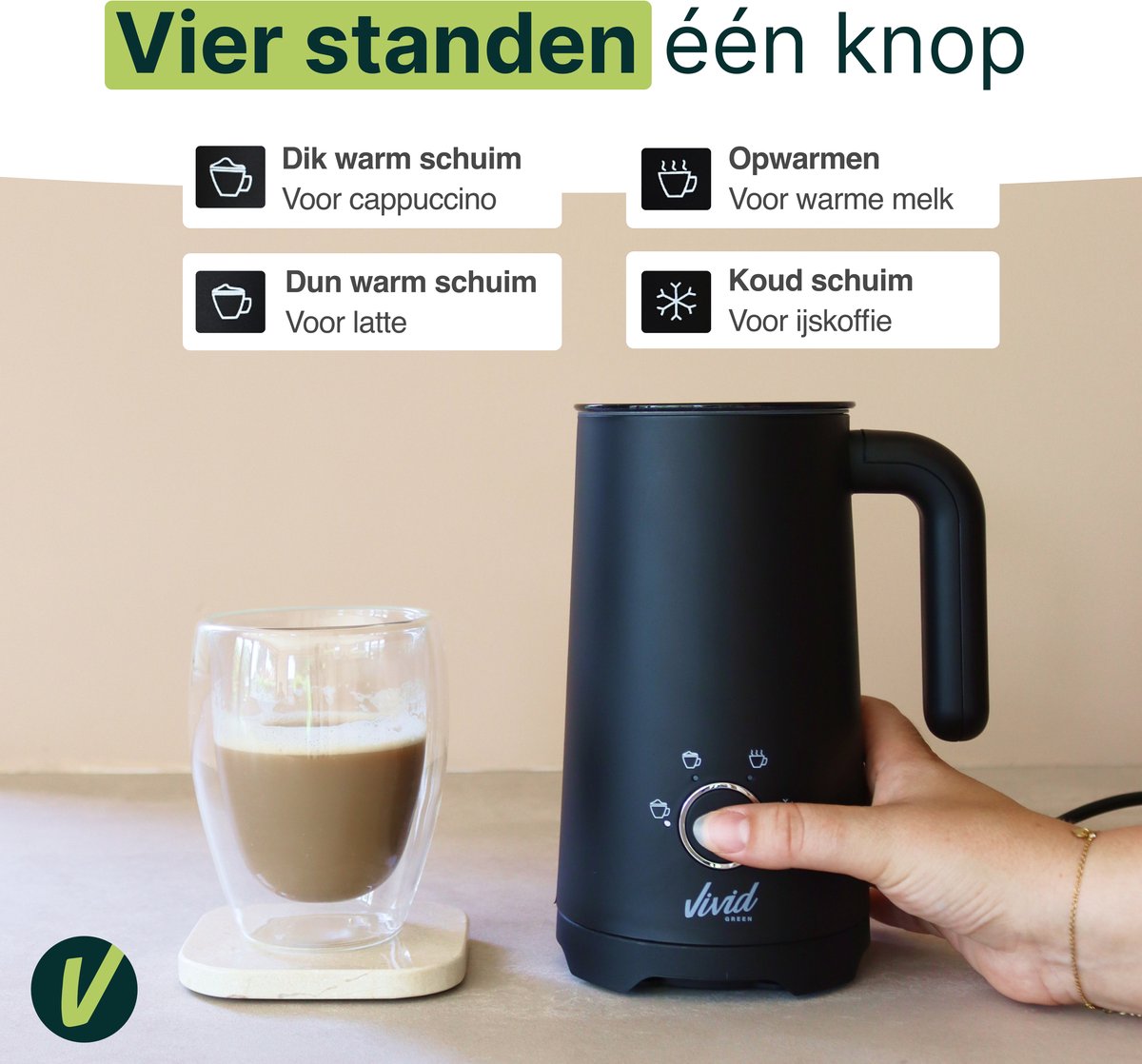 Vivid Green Melkopschuimer - 300ML