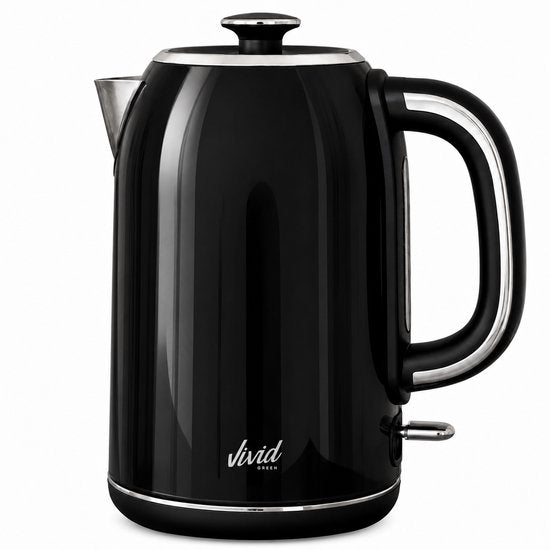 Vivid Green Luxe Waterkoker Retro Design - Creme