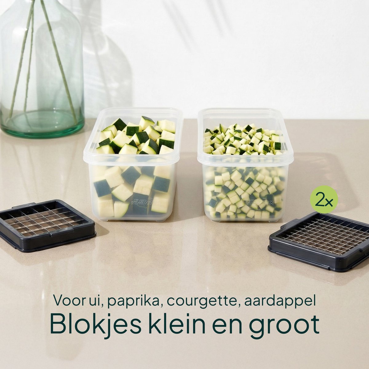 Vivid Green Groentesnijder en Mealprepbak Multifunctioneel