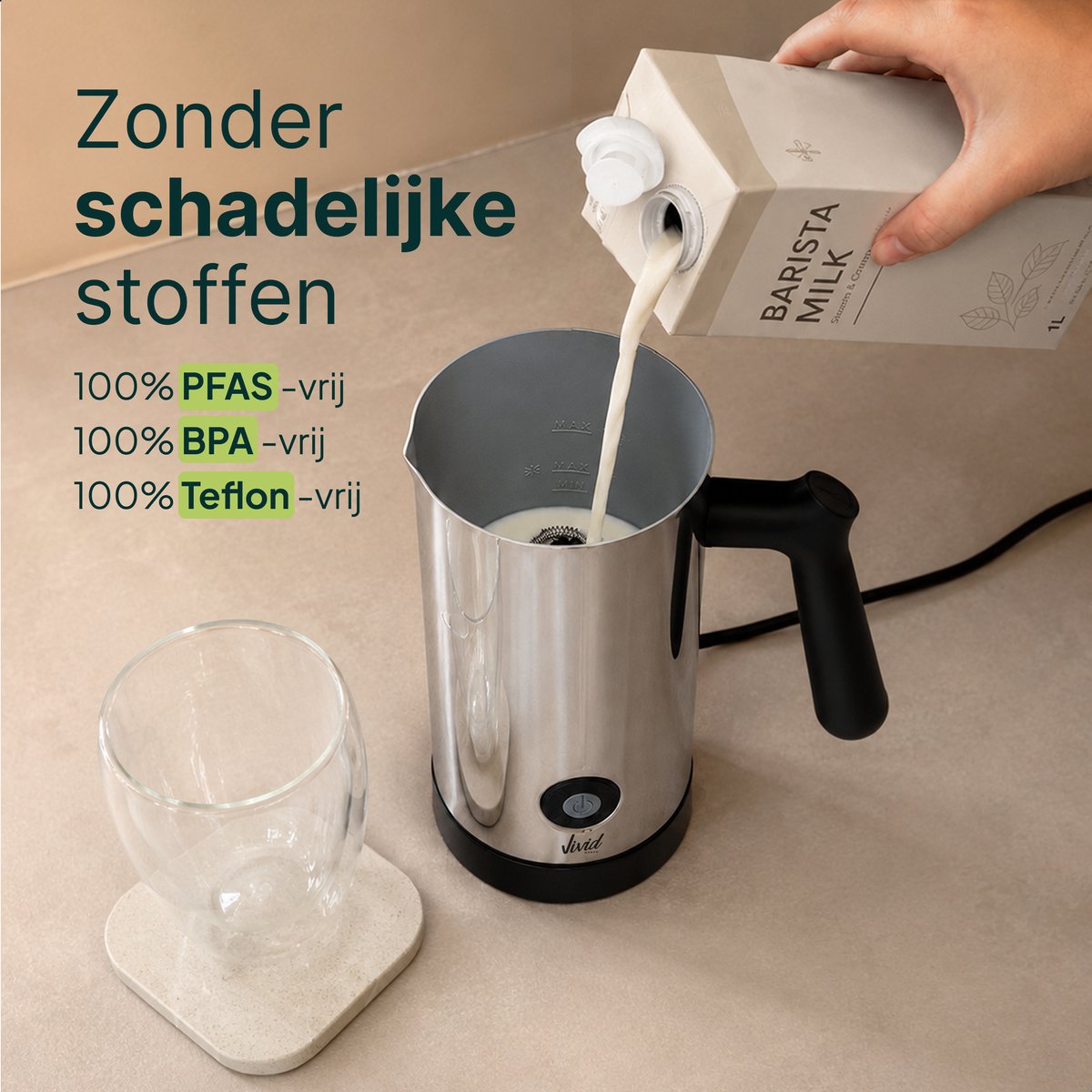 Vivid Green Luxe Melkopschuimer - 350ML