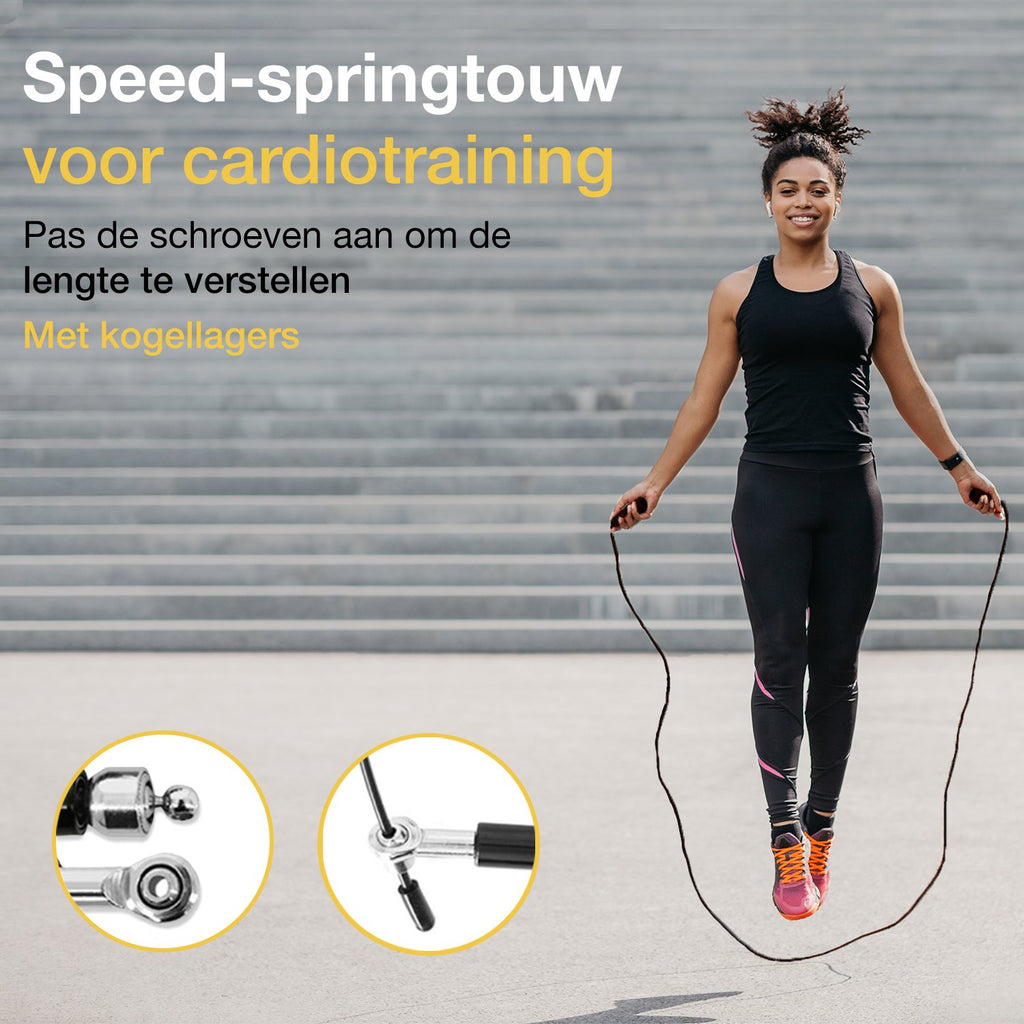 Vivid Green Professioneel Sport Springtouw met Teller