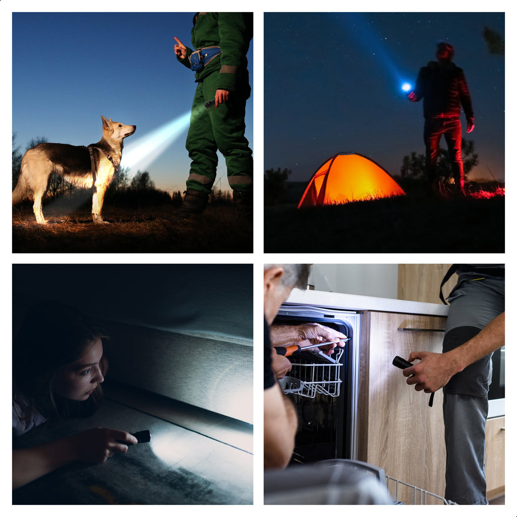 Vivid Green Zaklamp 5000mAh Oplaadbaar - 2500 Lumen - Zwart
