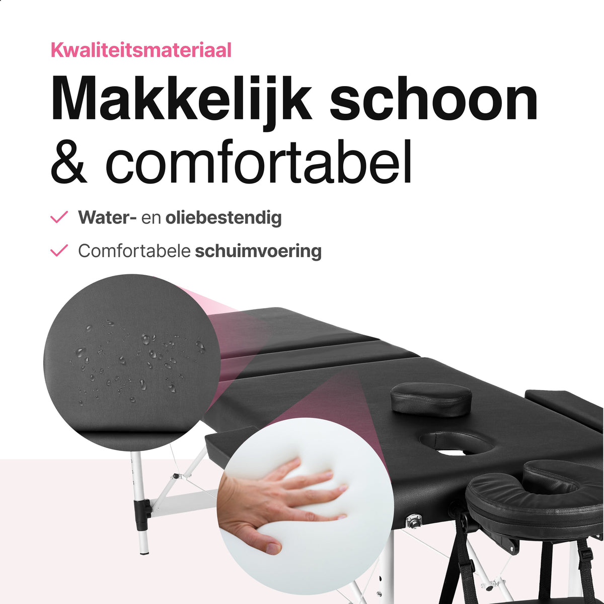 Vivid Green Massagetafel 3 zones - Inklapbaar - 8 Hoogtestanden