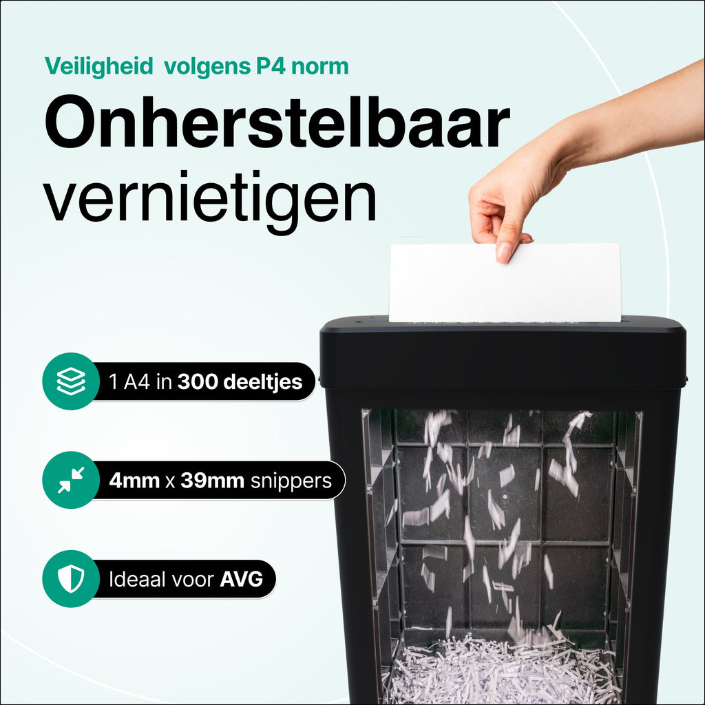 Vivid Green Papierversnipperaar 13L - Zwart