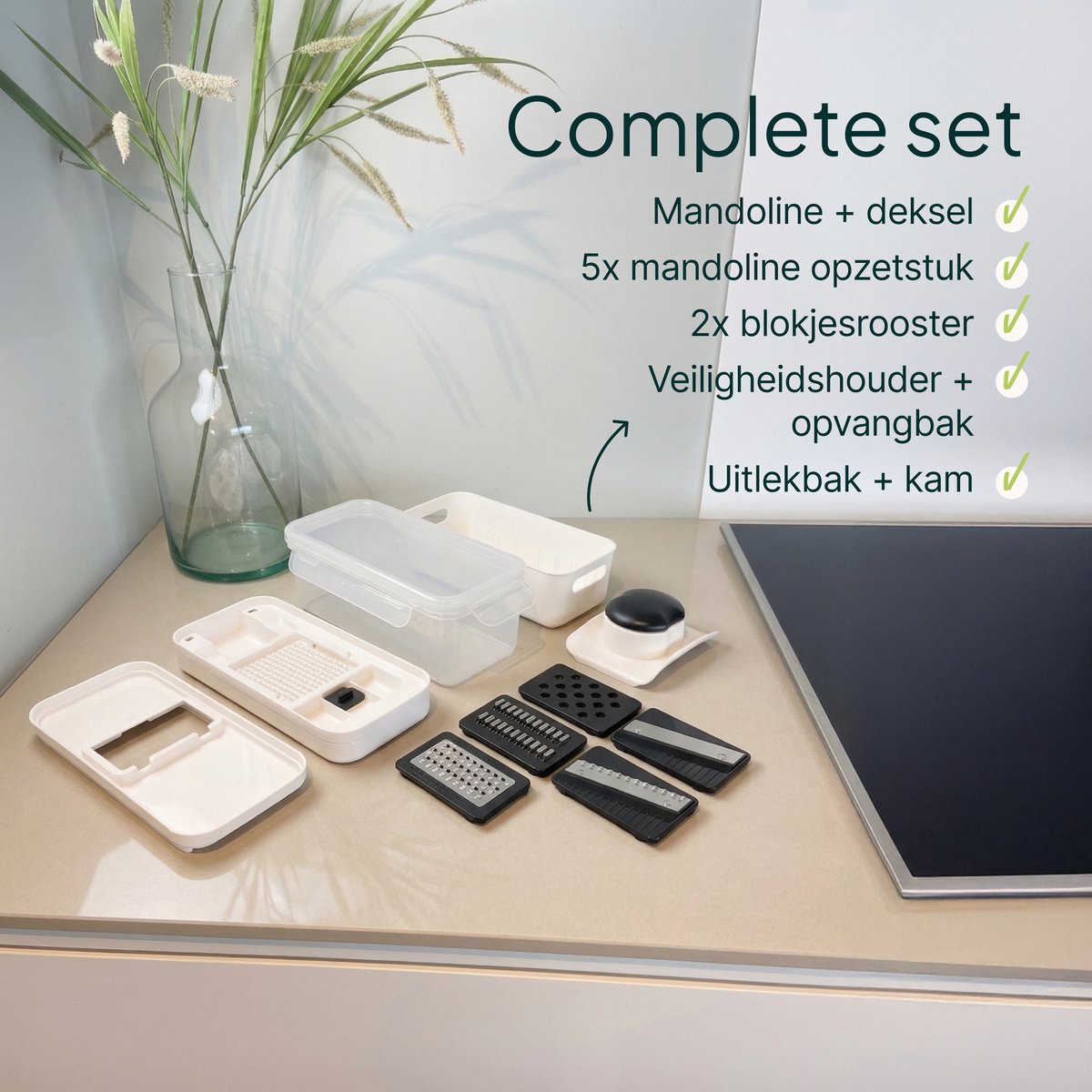 Vivid Green Groentesnijder en Mealprepbak Multifunctioneel