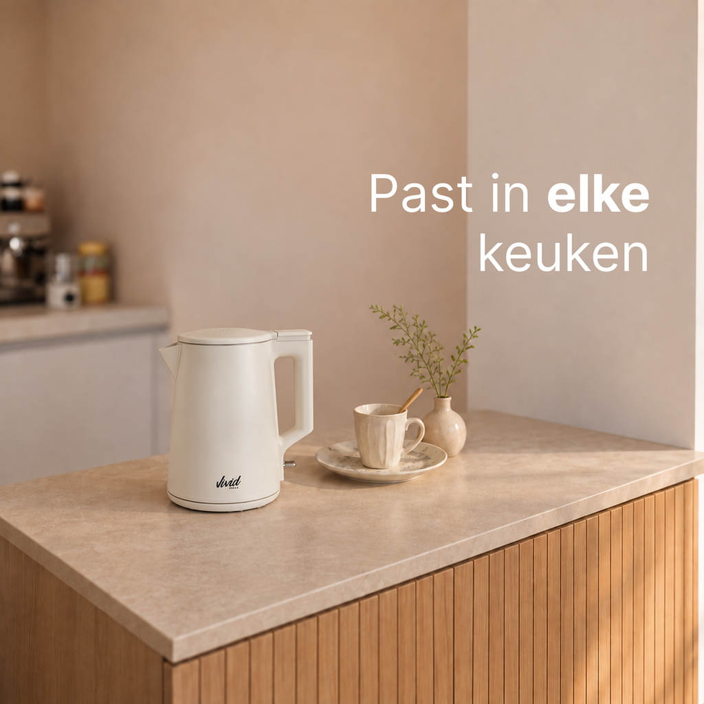 Vivid Green 2200W Waterkoker - Creme