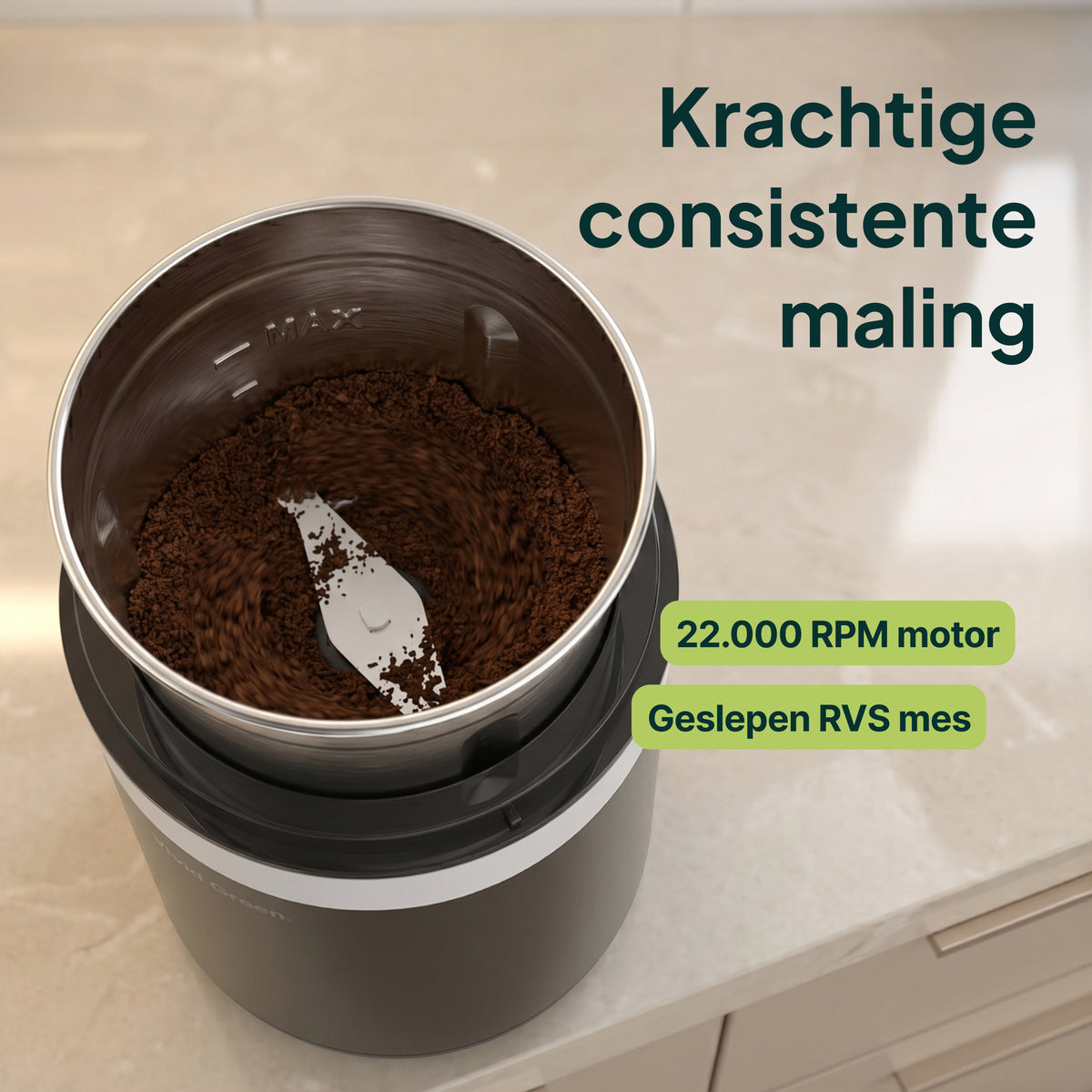 Vivid Green Elektrische Koffiemolen