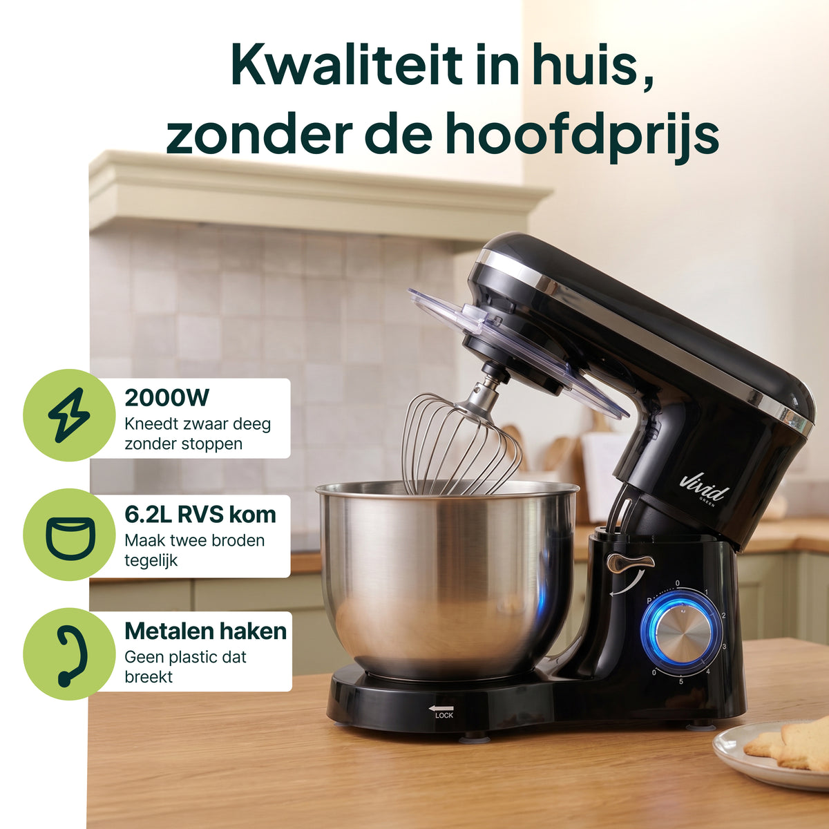 Vivid Green Keukenmachine 2000W