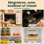 Vivid Green Mealprepbakjes Glas 6 stuks