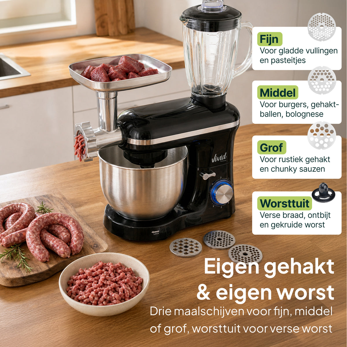 Vivid Green Keukenmachine Multifunctioneel