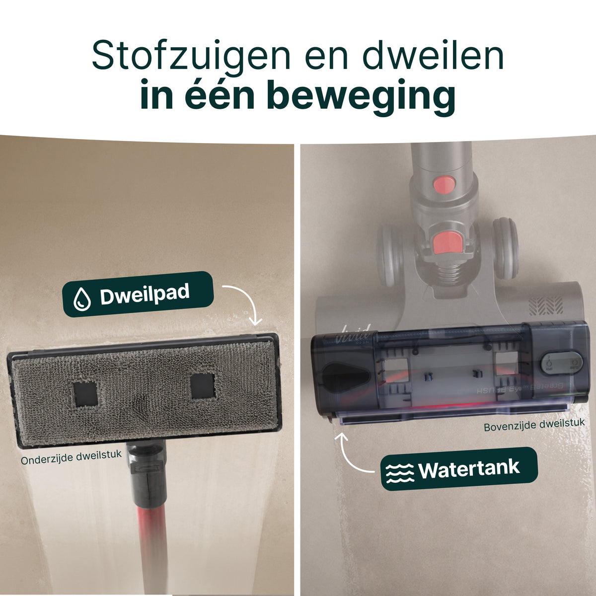 Vivid Green Steelstofzuiger met Dweilfunctie