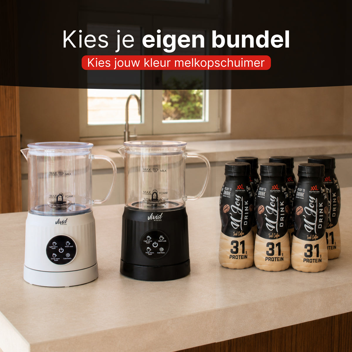 Proticcino - Melkopschuimer + 6-pack