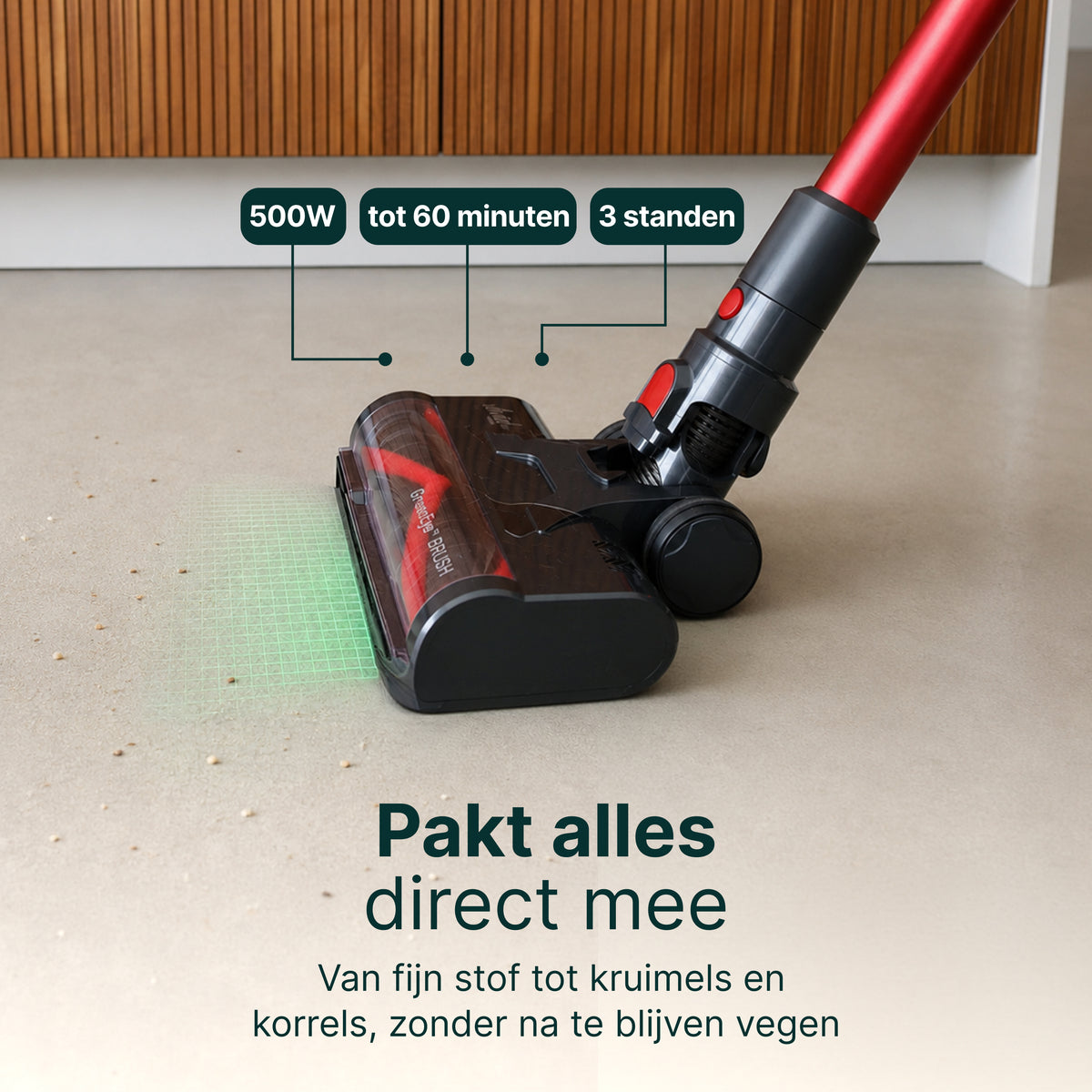Vivid Green Steelstofzuiger met Dweilfunctie