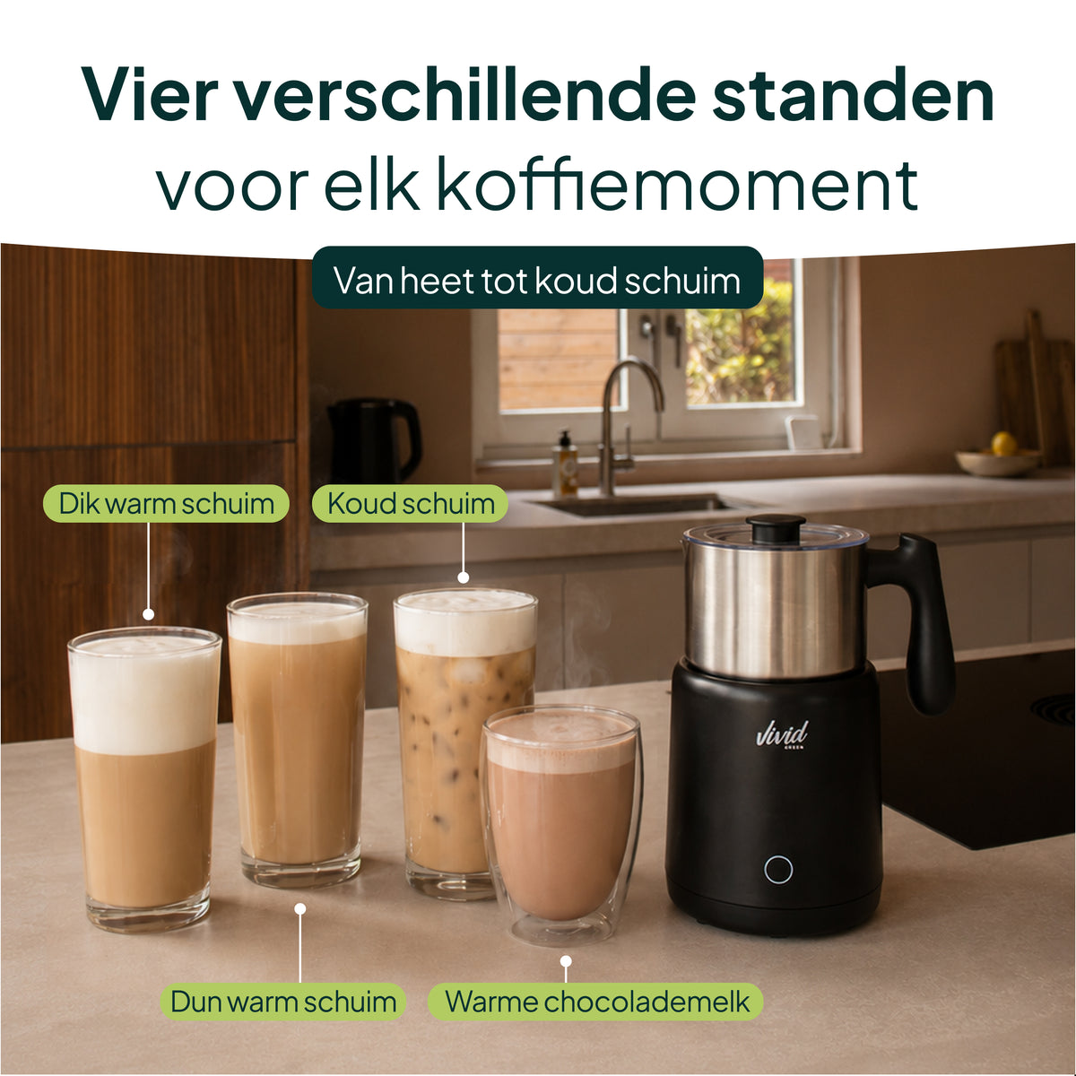 Vivid Green XXL Melkopschuimer 600ML