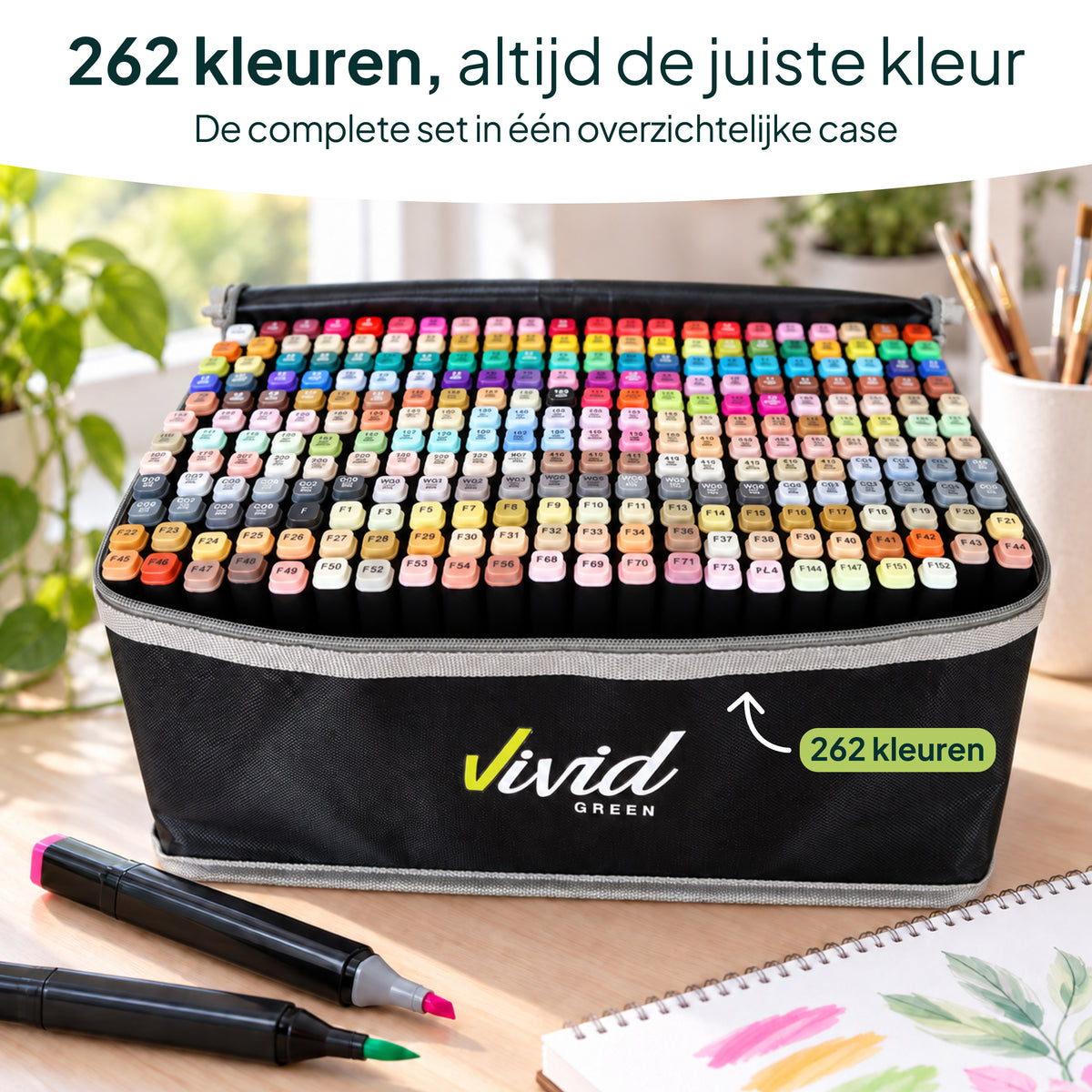 Vivid Green Twinmarkers 262 stuks - Alcohol markers