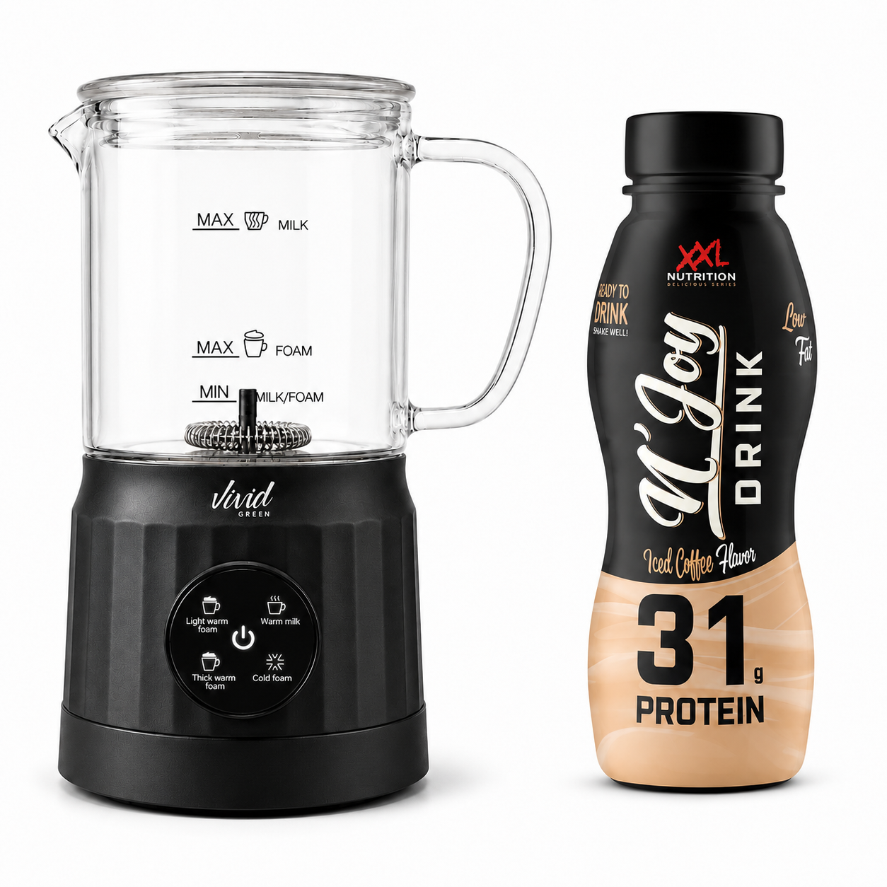 Proticcino - Melkopschuimer + 6-pack