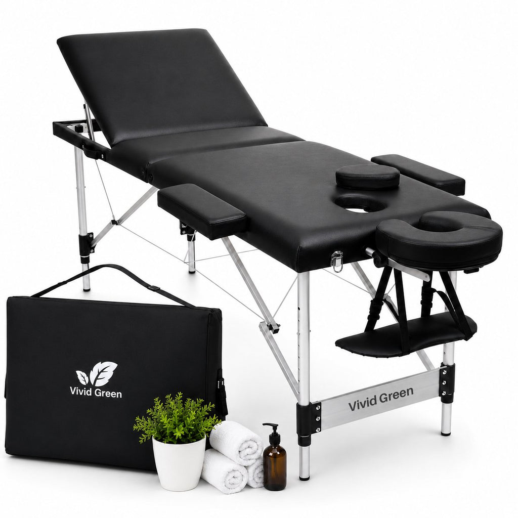 Vivid Green Massagetafel 3 zones - Inklapbaar - 8 Hoogtestanden